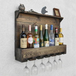 Hanah Home Raf339 Estantería Decorativa de Madera de 70 cm